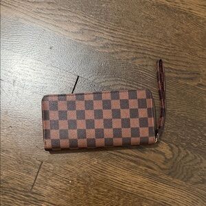 Checkered Brown Wallet